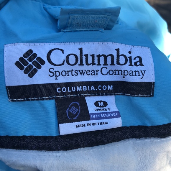 Columbia Blue Interchange Waterproof Removable Liner Hooded Ski Snow Coat size M - Picture 16 of 17